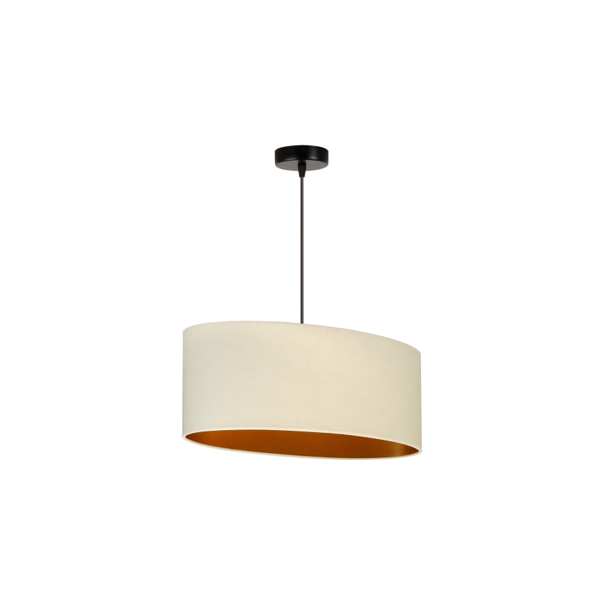 Duolla - Lámpara colgante OVAL VEGAN 1xE27/15W/230V color crema