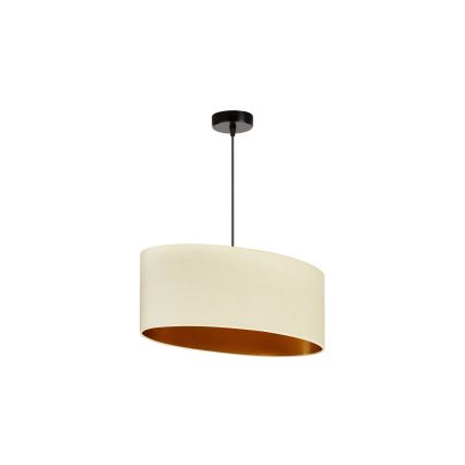 Duolla - Lámpara colgante OVAL VEGAN 1xE27/15W/230V color crema