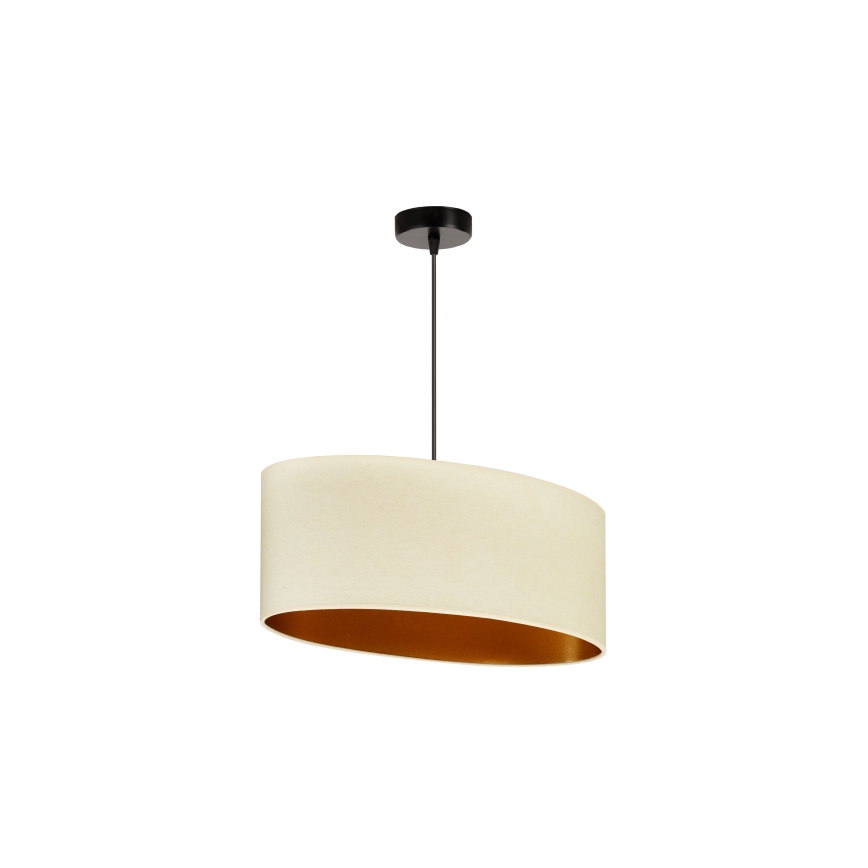 Duolla - Lámpara colgante OVAL VEGAN 1xE27/15W/230V color crema