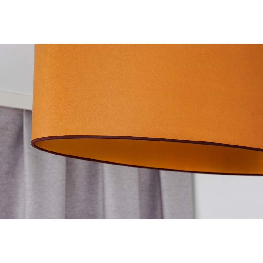 Duolla - Lámpara colgante OVAL VEGAN 1xE27/15W/230V marrón