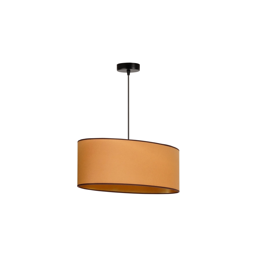 Duolla - Lámpara colgante OVAL VEGAN 1xE27/15W/230V marrón