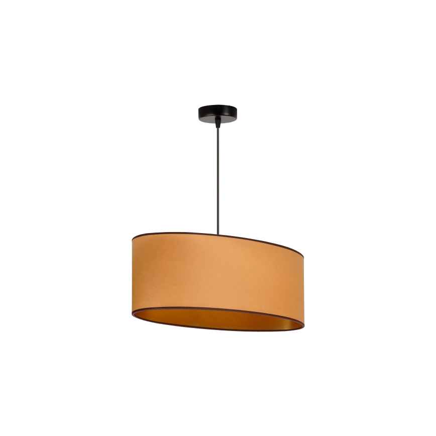 Duolla - Lámpara colgante OVAL VEGAN 1xE27/15W/230V marrón