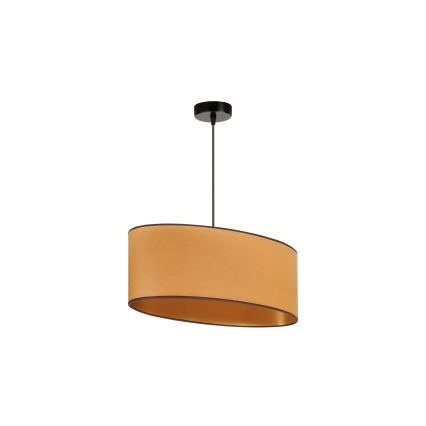 Duolla - Lámpara colgante OVAL VEGAN 1xE27/15W/230V marrón