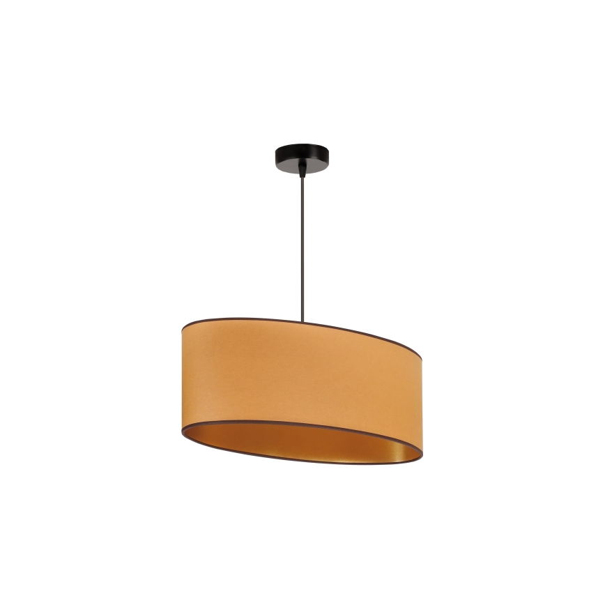 Duolla - Lámpara colgante OVAL VEGAN 1xE27/15W/230V marrón