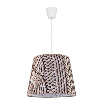 Duolla - Lámpara colgante POP 1xE27/40W/230V lana diá. 38 cm marrón