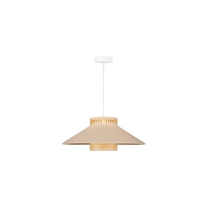 Duolla - Lámpara colgante RIO RATTAN 1xE27/15W/230V diá. 45 cm beige/ratán