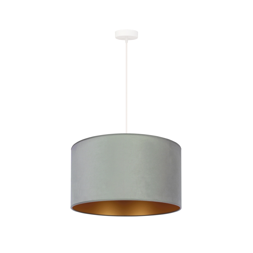 Duolla - Lámpara colgante ROLLER 1xE27/15W/230V claro diá. 40 cm verde/dorado