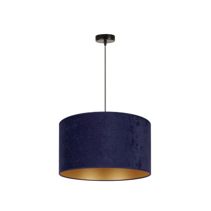 Duolla - Lámpara colgante ROLLER 1xE27/15W/230V diá. 40 cm azul/dorado