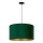 Duolla - Lámpara colgante ROLLER 1xE27/15W/230V diá. 40 cm verde oscuro/dorado