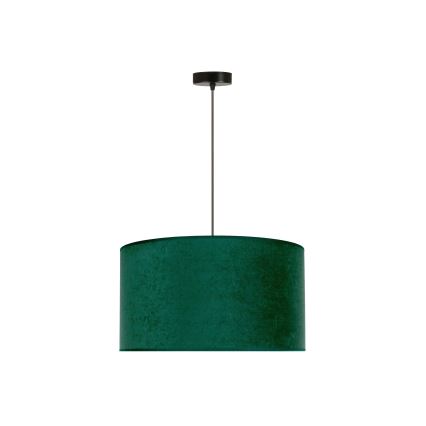 Duolla - Lámpara colgante ROLLER 1xE27/15W/230V diá. 40 cm verde oscuro/dorado