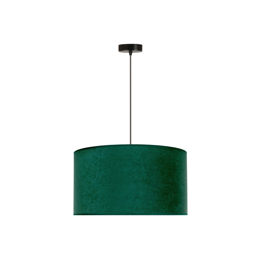 Duolla - Lámpara colgante ROLLER 1xE27/15W/230V diá. 40 cm verde oscuro/dorado