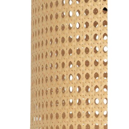 Duolla - Lámpara colgante ROLLER 1xE27/15W/230V diá. 45 cm ratán/negro