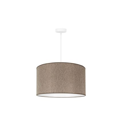 Duolla - Lámpara colgante ROLLER ECO RECYCLING 1xE27/15W/230V diá. 45 cm marrón