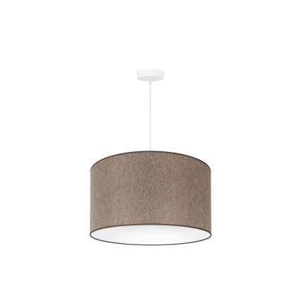 Duolla - Lámpara colgante ROLLER ECO RECYCLING 1xE27/15W/230V diá. 45 cm marrón
