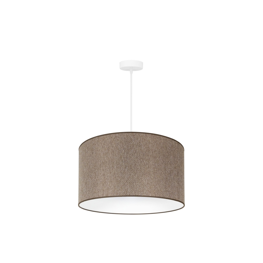 Duolla - Lámpara colgante ROLLER ECO RECYCLING 1xE27/15W/230V diá. 45 cm marrón