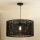 Duolla - Lámpara colgante ROLLER RATTAN 1xE27/15W/230V diá. 45 cm negro