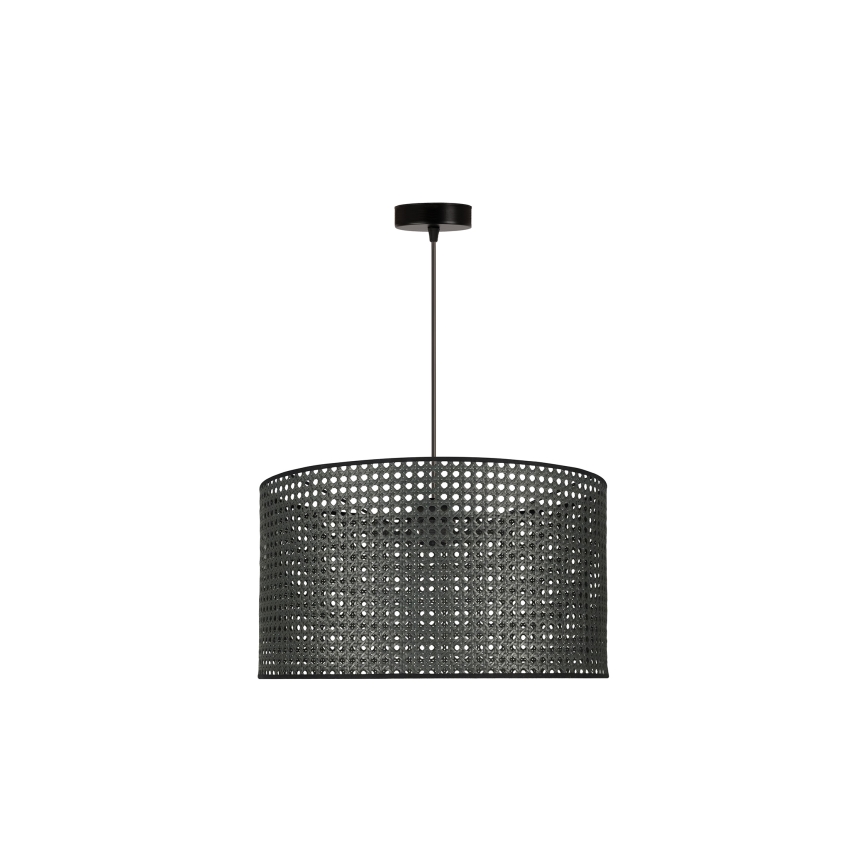 Duolla - Lámpara colgante ROLLER RATTAN 1xE27/15W/230V diá. 45 cm negro