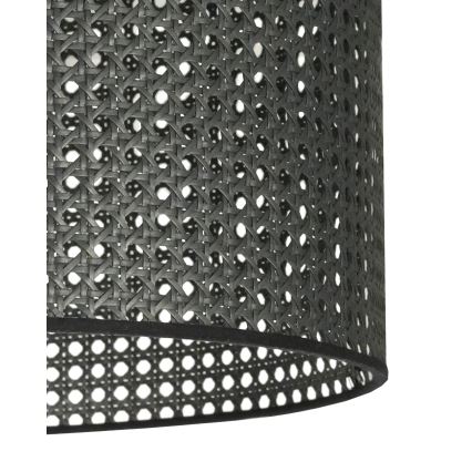 Duolla - Lámpara colgante ROLLER RATTAN 1xE27/15W/230V diá. 45 cm negro
