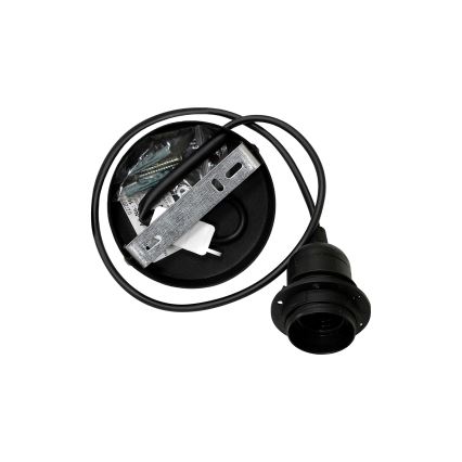 Duolla - Lámpara colgante ROLLER RATTAN 1xE27/15W/230V diá. 45 cm negro
