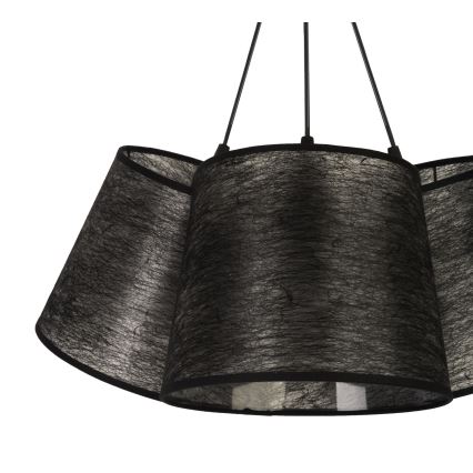 Duolla - Lámpara colgante ROSSA 3xE27/40W/230V negro