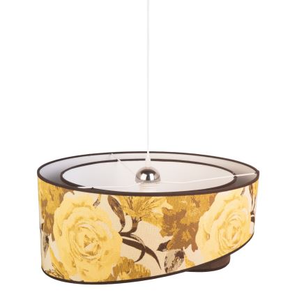 Duolla - Lámpara colgante ROYAL 1xE27/40W/230V diá. 50 cm amarillo