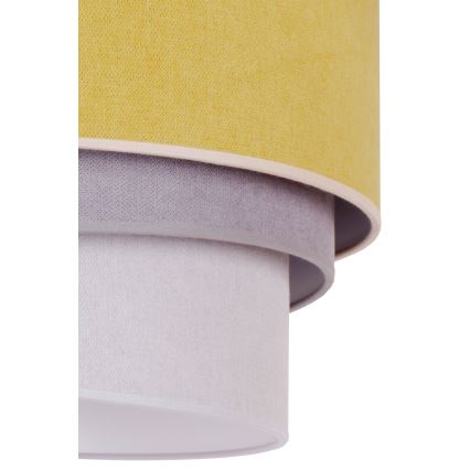 Duolla - Lámpara colgante TRIO 1xE27/15W/230V diá. 45 cm amarillo/gris/blanco