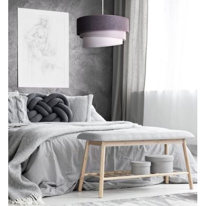 Duolla - Lámpara colgante TRIO 1xE27/15W/230V diá. 45 cm antracita/gris/blanco