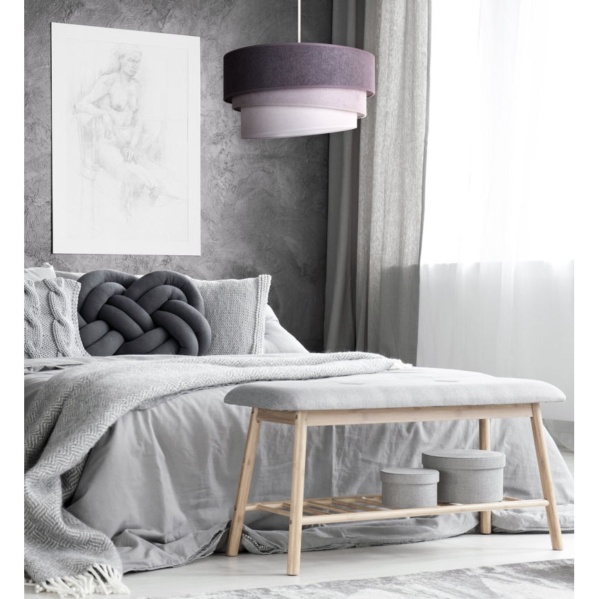 Duolla - Lámpara colgante TRIO 1xE27/15W/230V diá. 45 cm antracita/gris/blanco