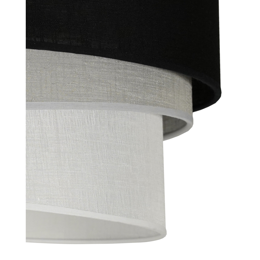 Duolla - Lámpara colgante TRIO 1xE27/15W/230V diá. 45 cm negro/gris/blanco