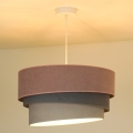 Duolla - Lámpara colgante TRIO 1xE27/15W/230V diá. 45 cm rosa/gris/blanco