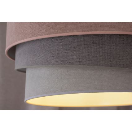 Duolla - Lámpara colgante TRIO 1xE27/15W/230V diá. 45 cm rosa/gris/blanco