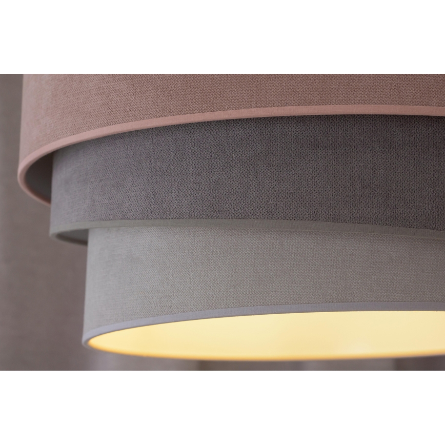 Duolla - Lámpara colgante TRIO 1xE27/15W/230V diá. 45 cm rosa/gris/blanco