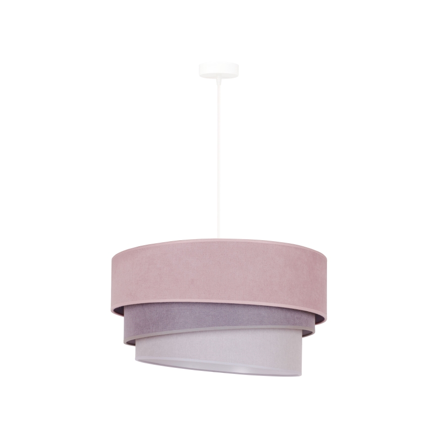 Duolla - Lámpara colgante TRIO 1xE27/15W/230V diá. 45 cm rosa/gris/blanco
