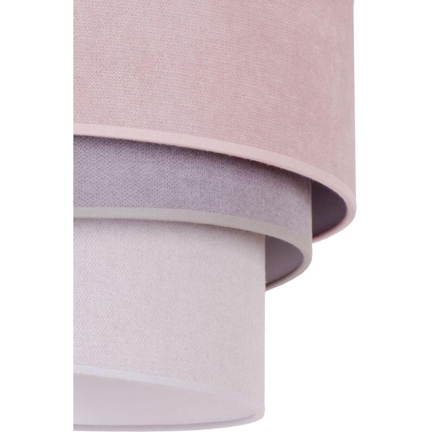Duolla - Lámpara colgante TRIO 1xE27/15W/230V diá. 45 cm rosa/gris/blanco