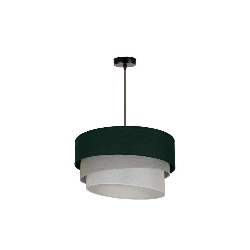 Duolla - Lámpara colgante TRIO 1xE27/15W/230V diá. 45 cm verde/gris/blanco