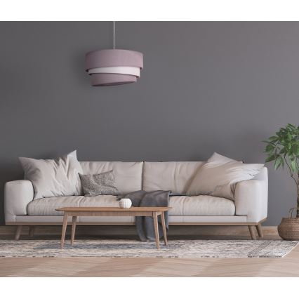 Duolla - Lámpara colgante TRIO 1xE27/40W/230V diá. 45 cm gris/blanco