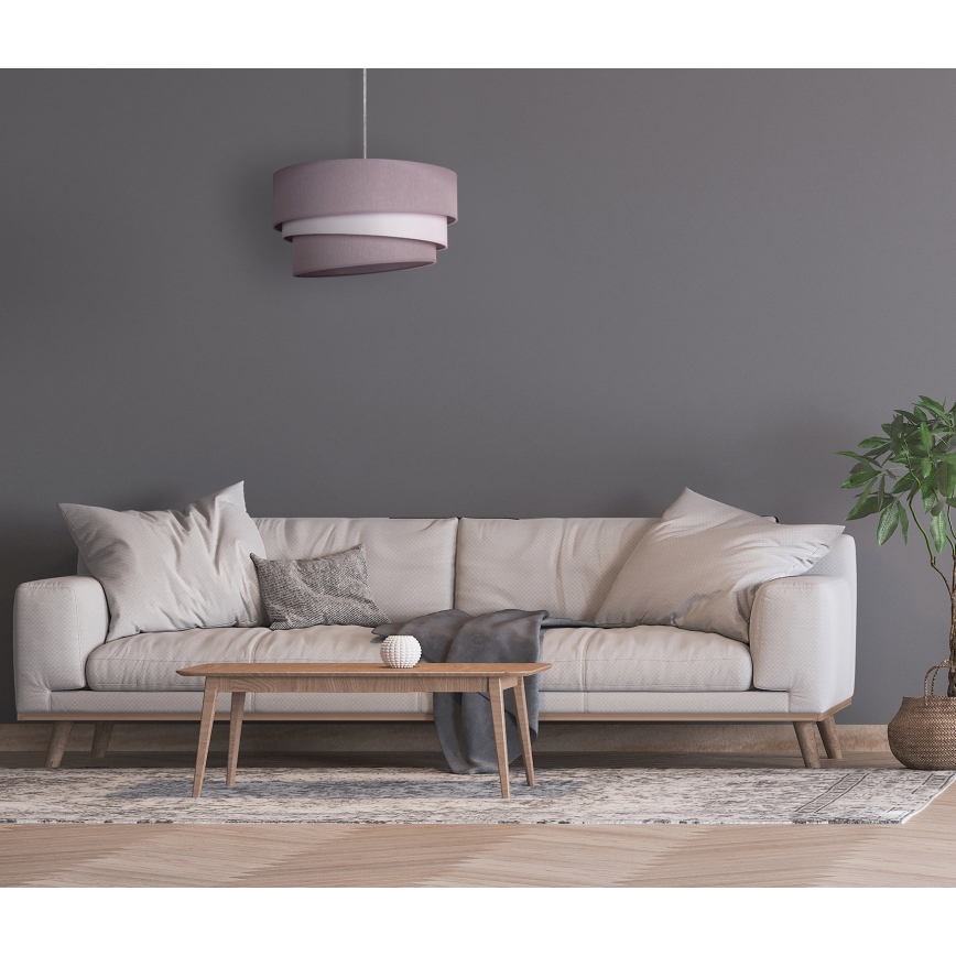 Duolla - Lámpara colgante TRIO 1xE27/40W/230V diá. 45 cm gris/blanco