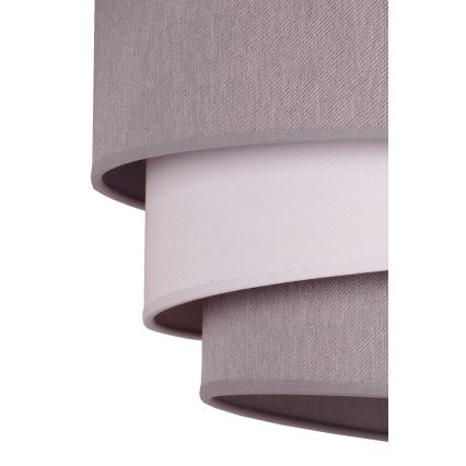 Duolla - Lámpara colgante TRIO 1xE27/40W/230V diá. 45 cm gris/blanco