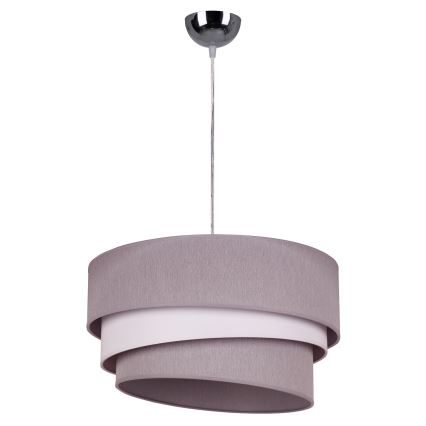 Duolla - Lámpara colgante TRIO 1xE27/40W/230V diá. 45 cm gris/blanco
