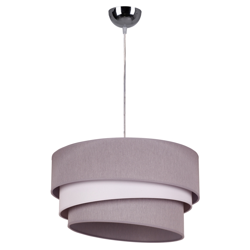 Duolla - Lámpara colgante TRIO 1xE27/40W/230V diá. 45 cm gris/blanco