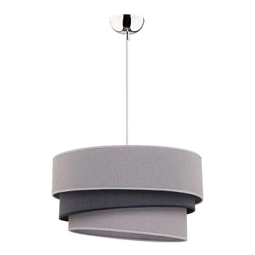 Duolla - Lámpara colgante TRIO 1xE27/40W/230V diá. 45 cm gris/negro