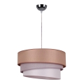 Duolla - Lámpara colgante TRIO 1xE27/40W/230V diá. 45 cm marrón/gris/plata