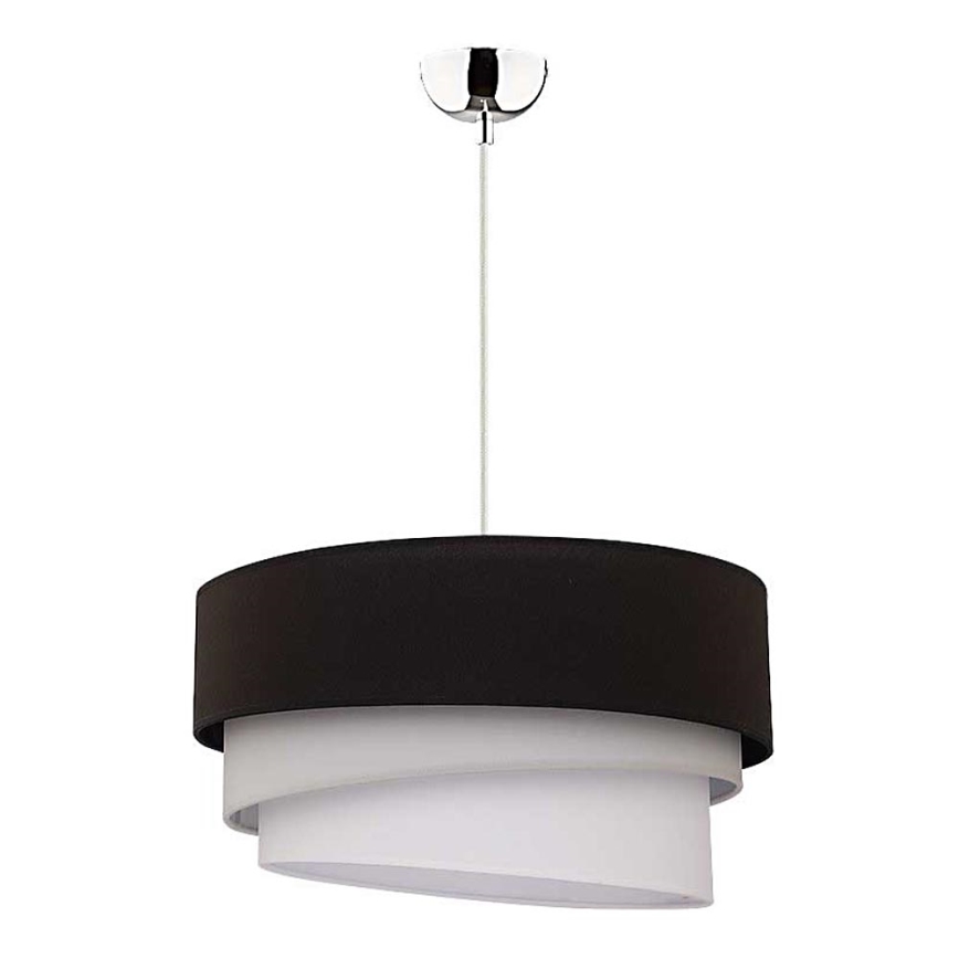 Duolla - Lámpara colgante TRIO 1xE27/40W/230V diá. 45 cm negro/gris/blanco