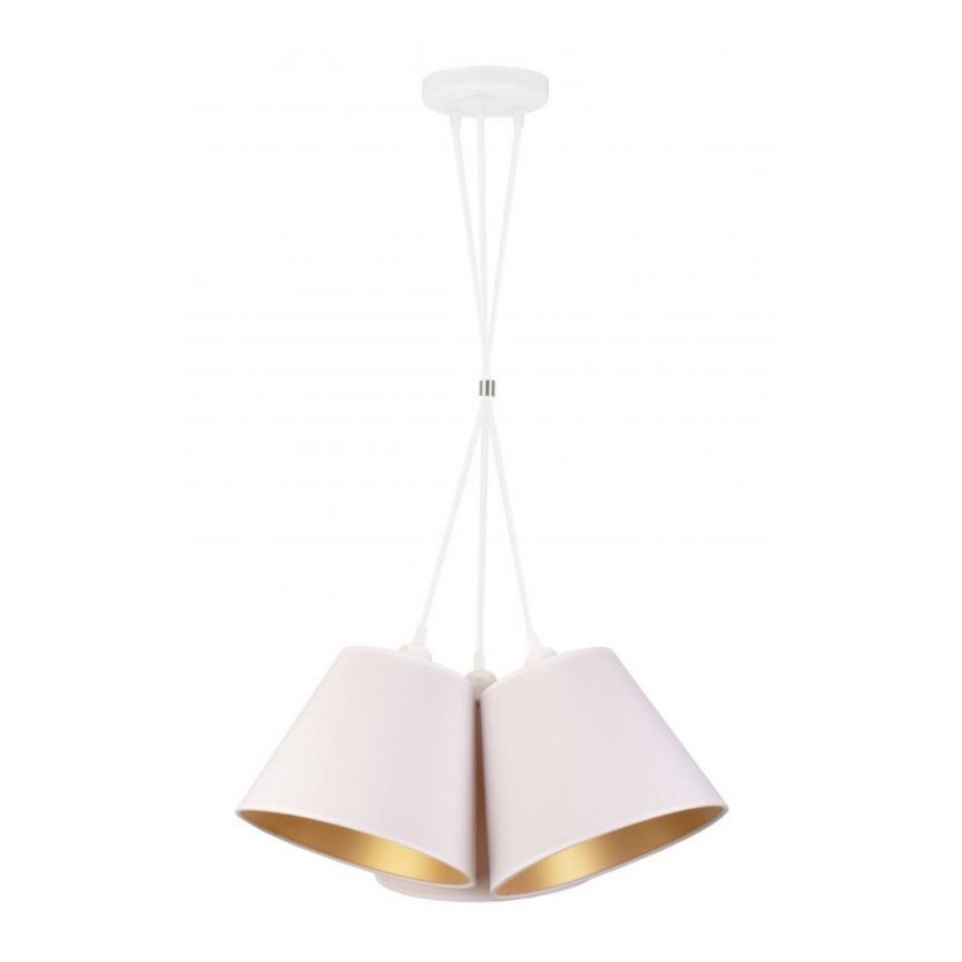 Duolla - Lámpara colgante TWIGGY 3xE27/40W/230V diá. 60 cm blanco