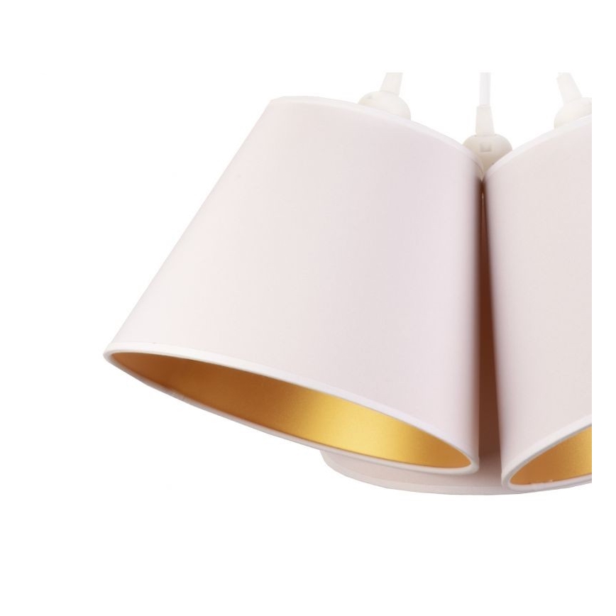 Duolla - Lámpara colgante TWIGGY 3xE27/40W/230V diá. 60 cm blanco