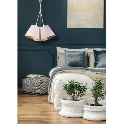 Duolla - Lámpara colgante TWIGGY 3xE27/40W/230V diá. 60 cm blanco