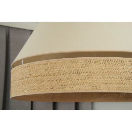 Duolla - Lámpara colgante YUTE AVIGNON 1xE27/15W/230V diá. 60 cm color crema/beige