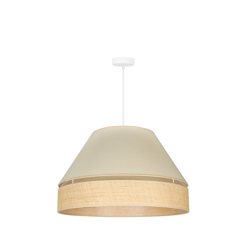 Duolla - Lámpara colgante YUTE AVIGNON 1xE27/15W/230V diá. 60 cm color crema/beige
