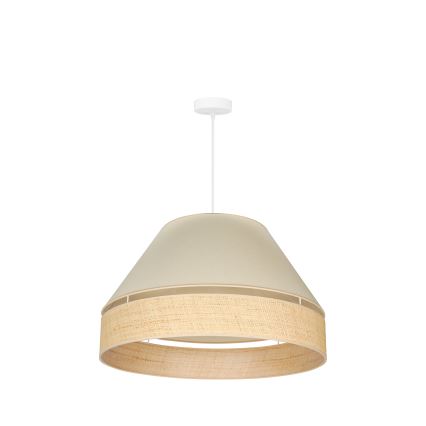 Duolla - Lámpara colgante YUTE AVIGNON 1xE27/15W/230V diá. 60 cm color crema/beige