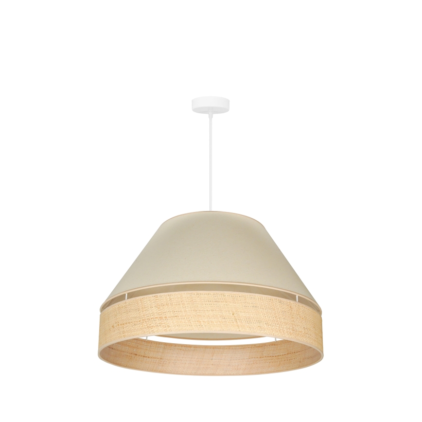 Duolla - Lámpara colgante YUTE AVIGNON 1xE27/15W/230V diá. 60 cm color crema/beige